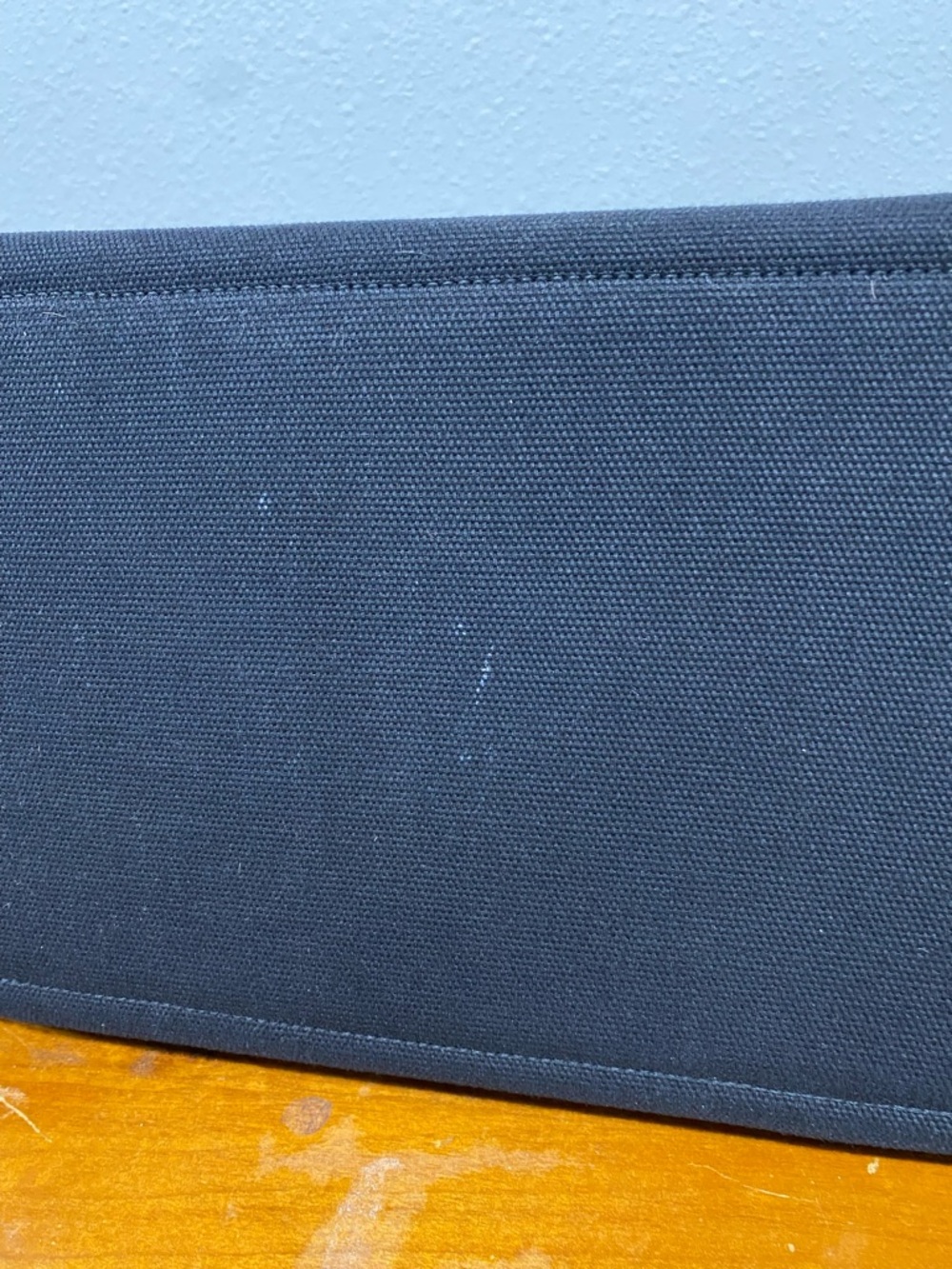 Black Leather-Trim Canvas Tote Bag with Silver Hardware - Picture 7 of 9